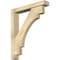 Ekena Millwork Merced Block Rough Sawn Bracket w/ Offset Brace, Douglas Fir, 4"W x 22"D x 26"H BKT0402X22X26MRC05RDF - alternate 1